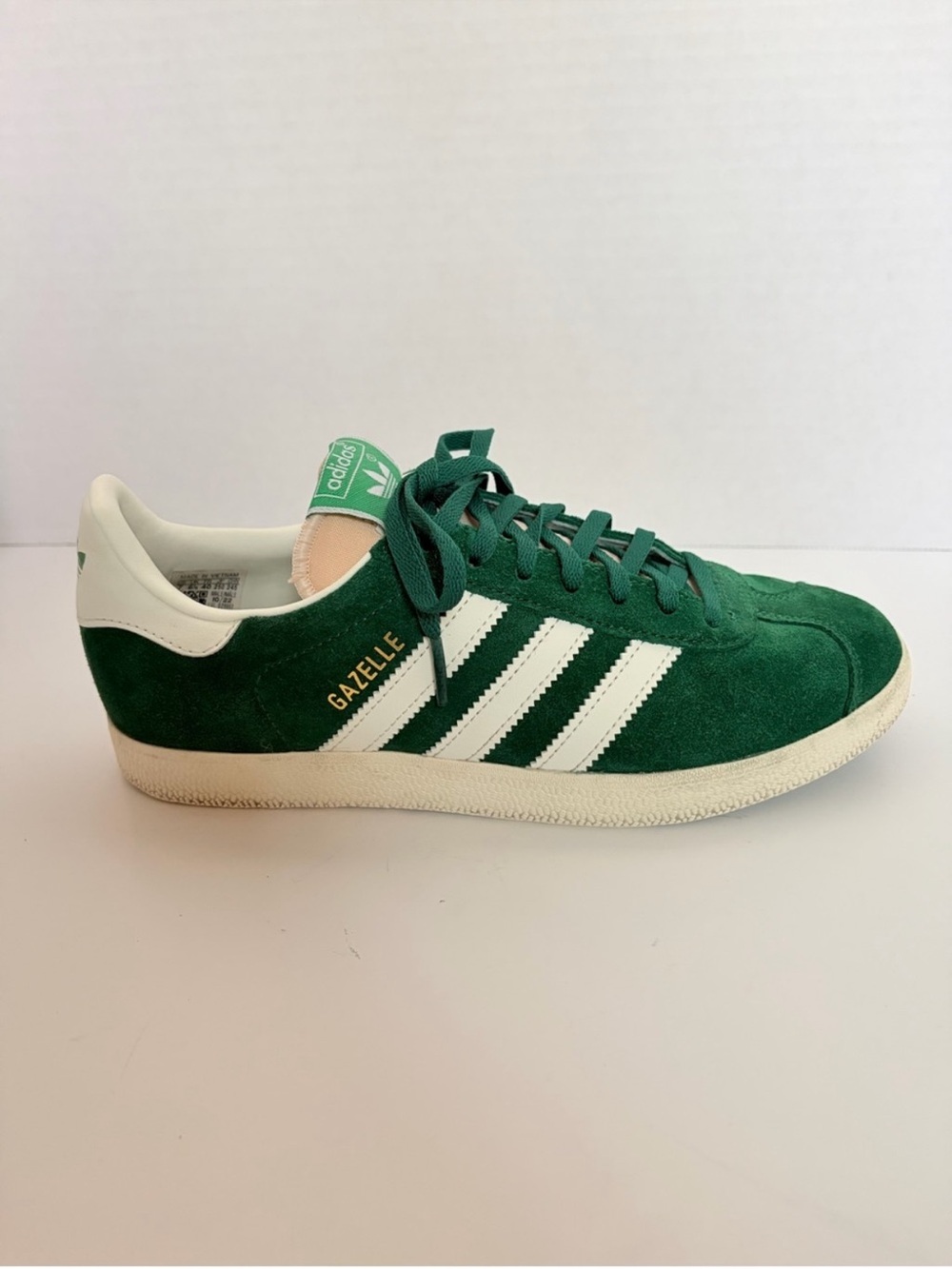 Adidas Gazelle Og Sneakers Suede Classic Shoes Lifestyle Green White Size 8.5